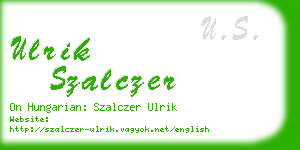 ulrik szalczer business card